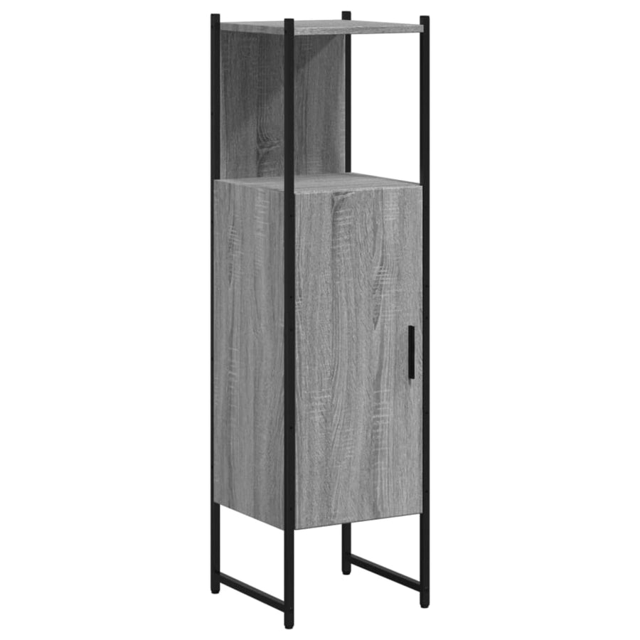 Badkamerkast 33X33X120,5 Cm Bewerkt Hout Grijs Sonoma Eiken