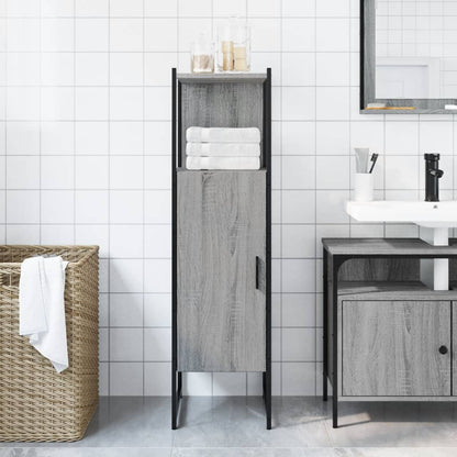 Badkamerkast 33X33X120,5 Cm Bewerkt Hout Grijs Sonoma Eiken