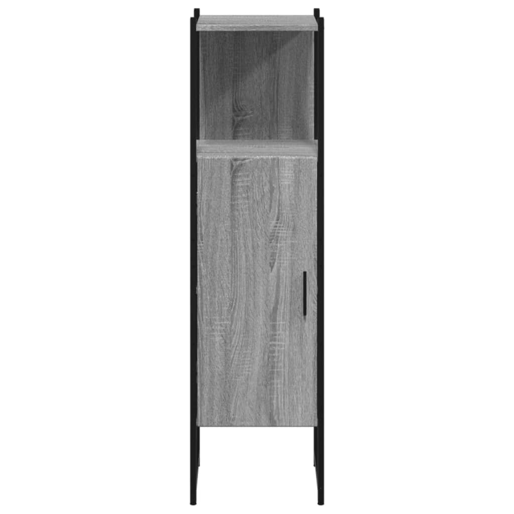 Badkamerkast 33X33X120,5 Cm Bewerkt Hout Grijs Sonoma Eiken