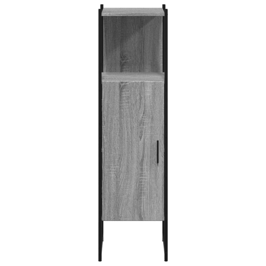 Badkamerkast 33X33X120,5 Cm Bewerkt Hout Grijs Sonoma Eiken