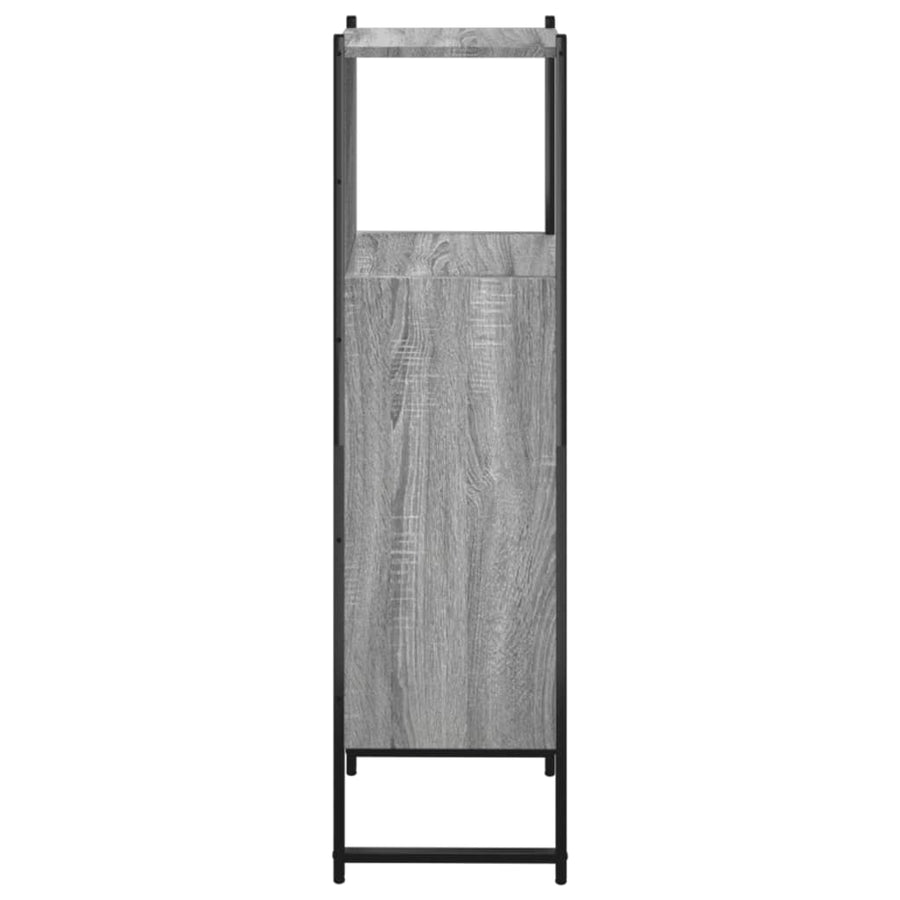 Badkamerkast 33X33X120,5 Cm Bewerkt Hout Grijs Sonoma Eiken