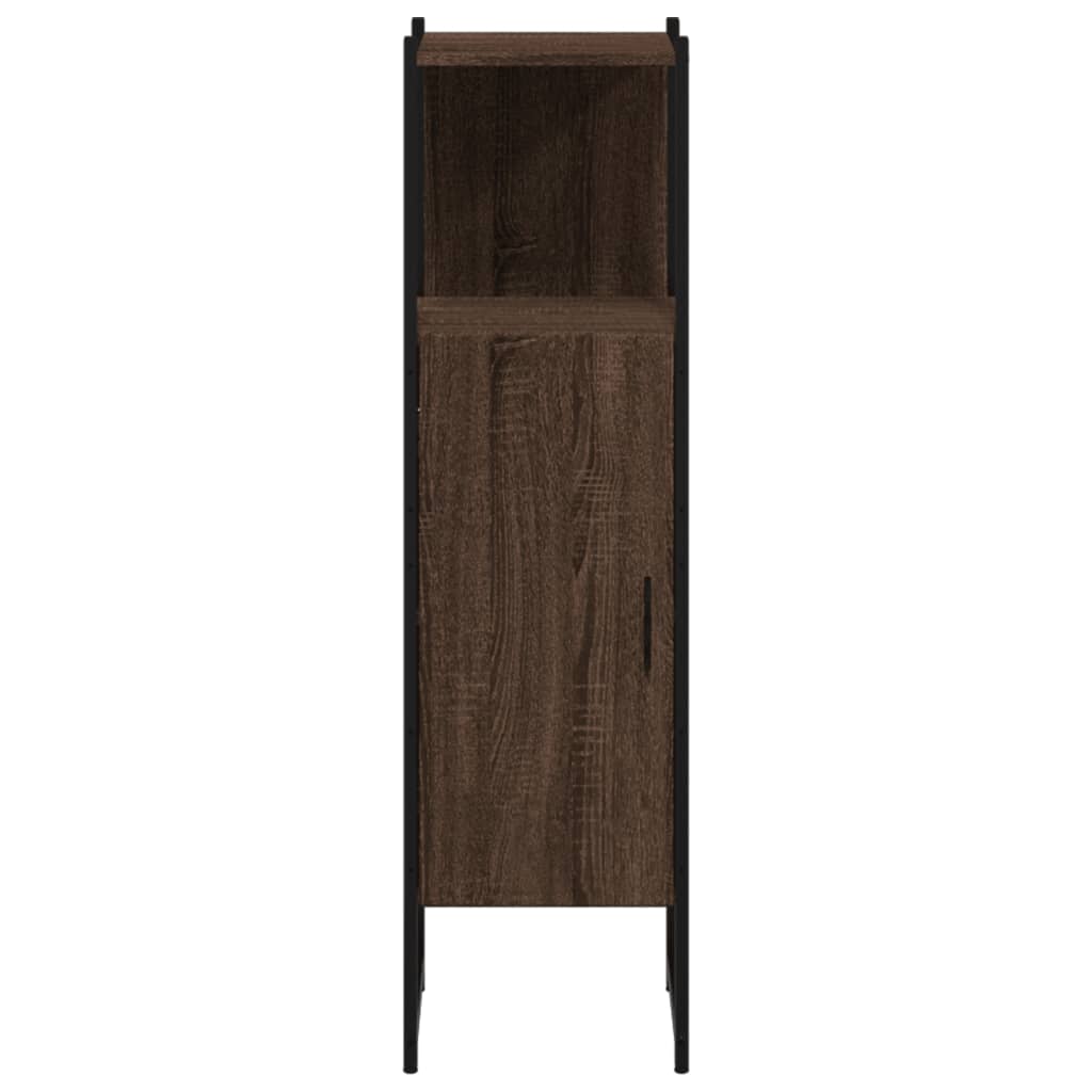 Badkamerkast 33X33X120,5 Cm Bewerkt Hout Bruin Eikenkleurig