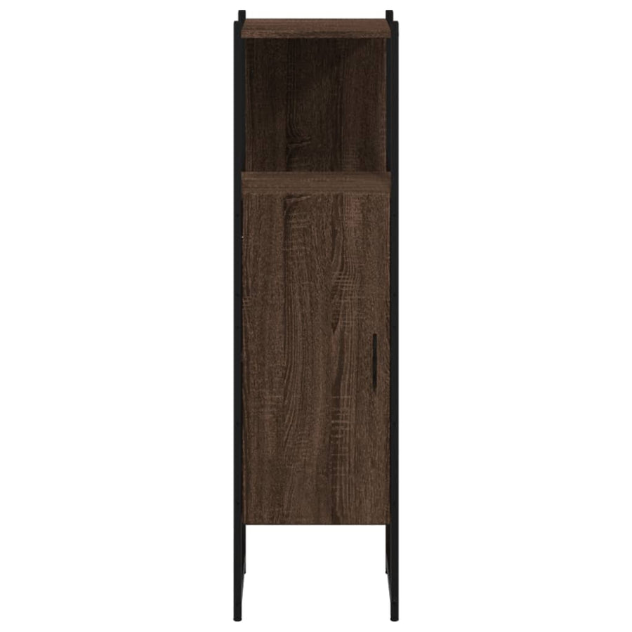 Badkamerkast 33X33X120,5 Cm Bewerkt Hout Bruin Eikenkleurig
