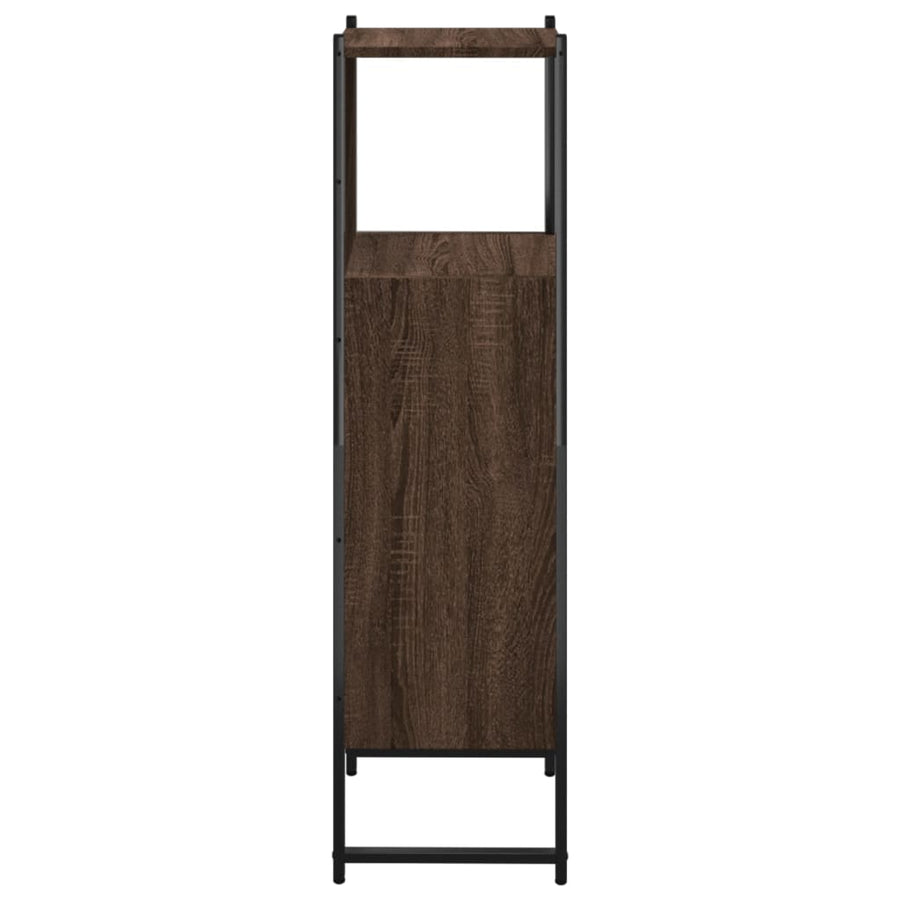 Badkamerkast 33X33X120,5 Cm Bewerkt Hout Bruin Eikenkleurig