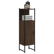 Badkamerkast 33x33x120,5 cm bewerkt hout bruin