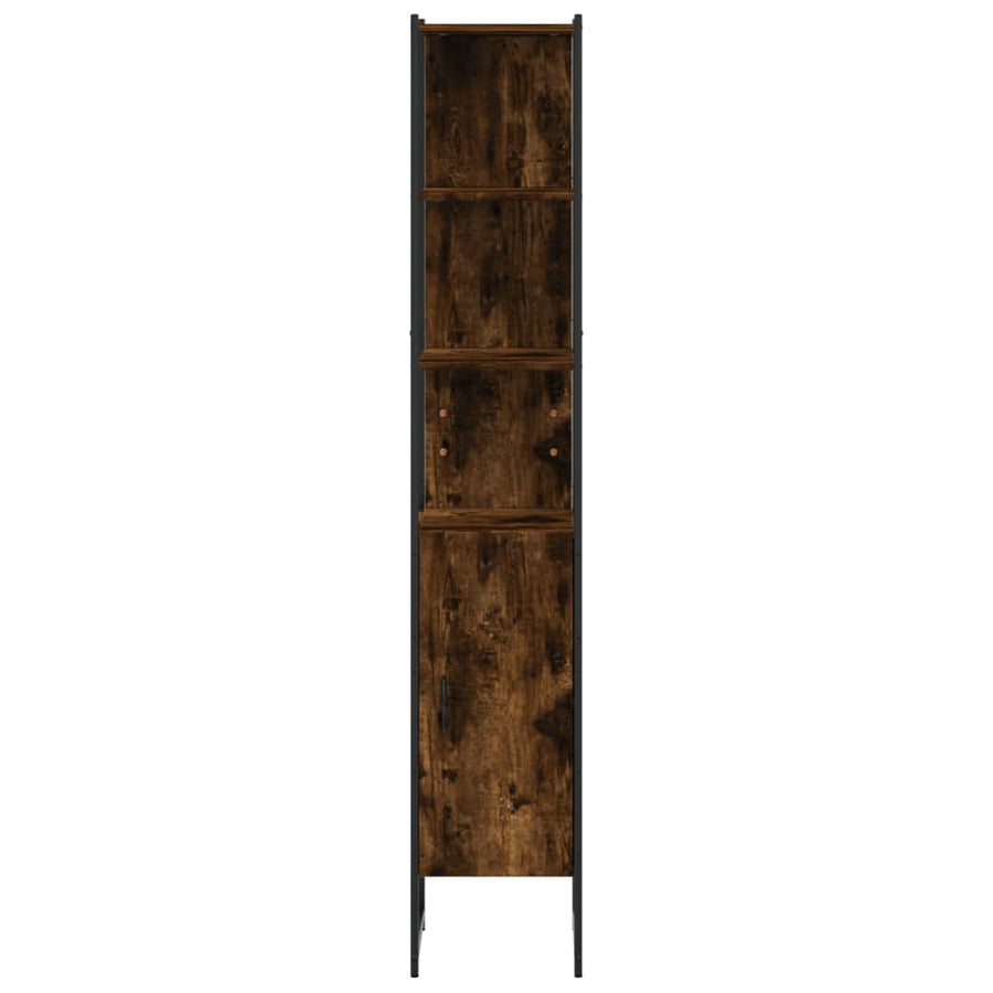 Badkamerkast 33X33X185,5 Cm Bewerkt Hout Gerookt Eikenkleurig