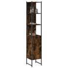 Bathroom cabinet 33x33x185.5 cm engineered wood smoked oak