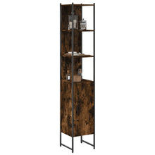 Badkamerkast 33X33X185,5 Cm Bewerkt Hout Gerookt Eikenkleurig