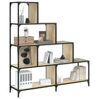 Boekenkast 139x33,5x149 cm bewerkt hout sonoma eiken