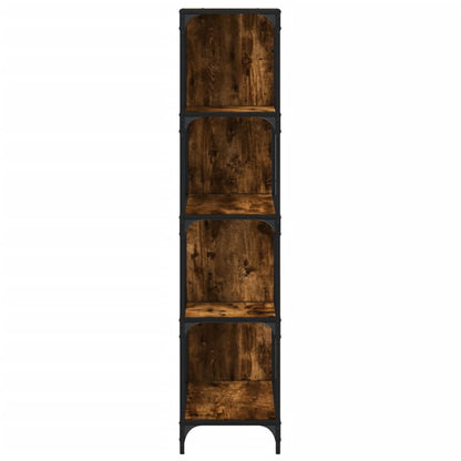 Boekenkast 4-Laags 139X33,5X149 Cm Bewerkt Hout Gerookt eiken