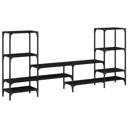 Tv-Meubel 206,5X28,5X95 Cm Bewerkt Hout Zwart