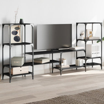 Tv-Meubel 206,5X28,5X95 Cm Bewerkt Hout Zwart