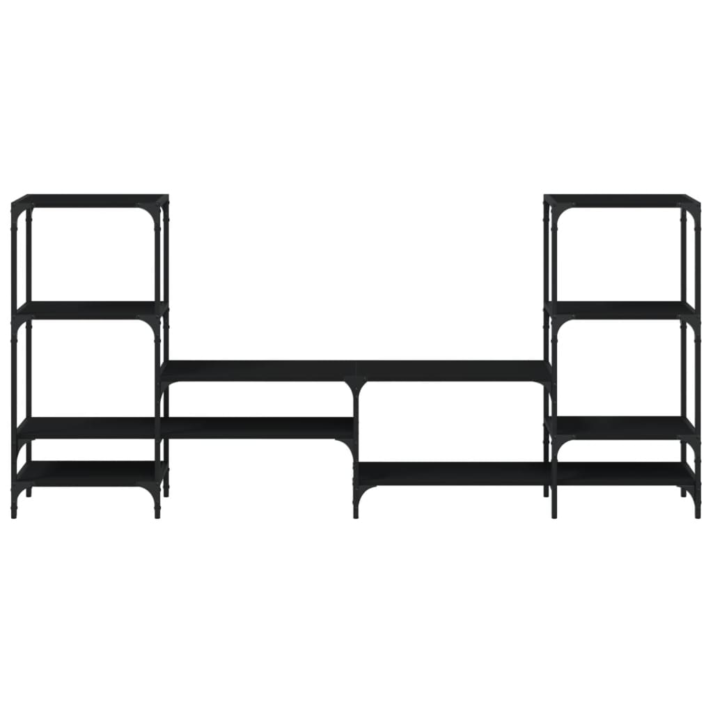 Tv-Meubel 206,5X28,5X95 Cm Bewerkt Hout Zwart