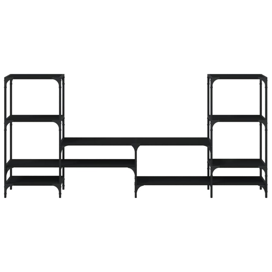 Tv-Meubel 206,5X28,5X95 Cm Bewerkt Hout Zwart