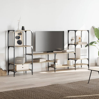 Tv-Meubel 206,5X28,5X95 Cm Bewerkt Hout Sonoma Eikenkleurig