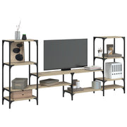 Tv-meubel 206,5x28,5x95 cm bewerkt hout sonoma eiken
