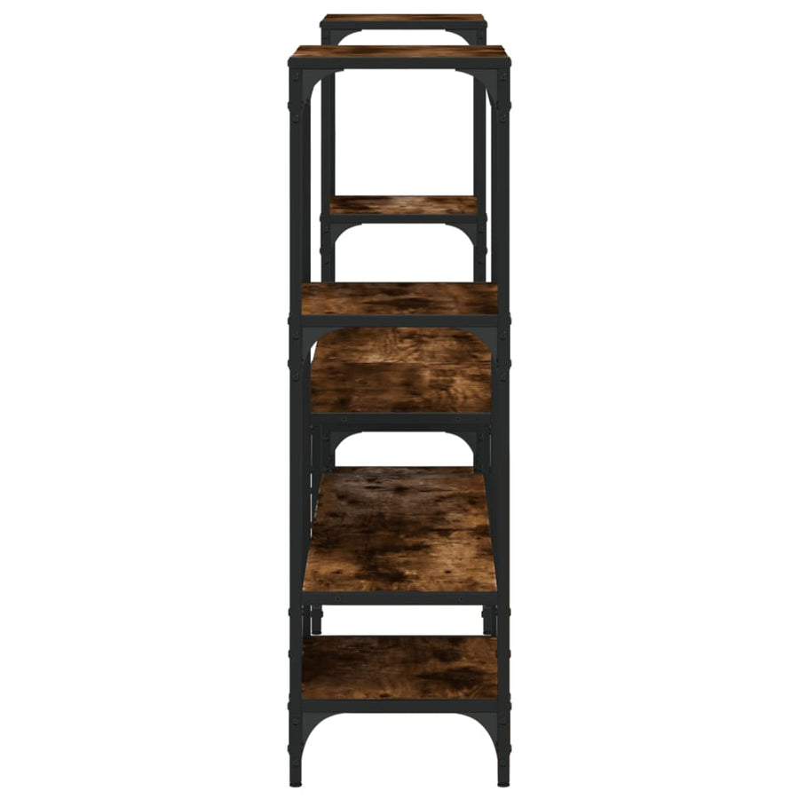 Tv-Meubel 206,5X28,5X95 Cm Bewerkt Hout Gerookt Eikenkleurig
