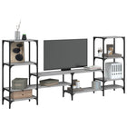 Tv-meubel 206,5x28,5x95 cm grijs sonoma eiken