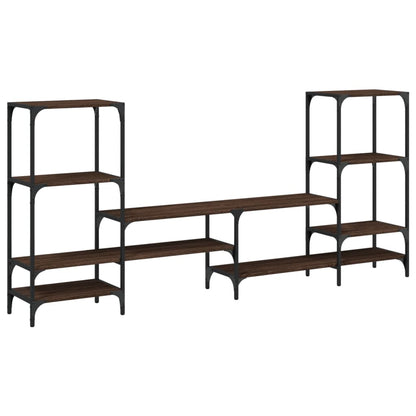 Tv-Meubel 206,5X28,5X95 Cm Bewerkt Hout Bruin Eikenkleurig