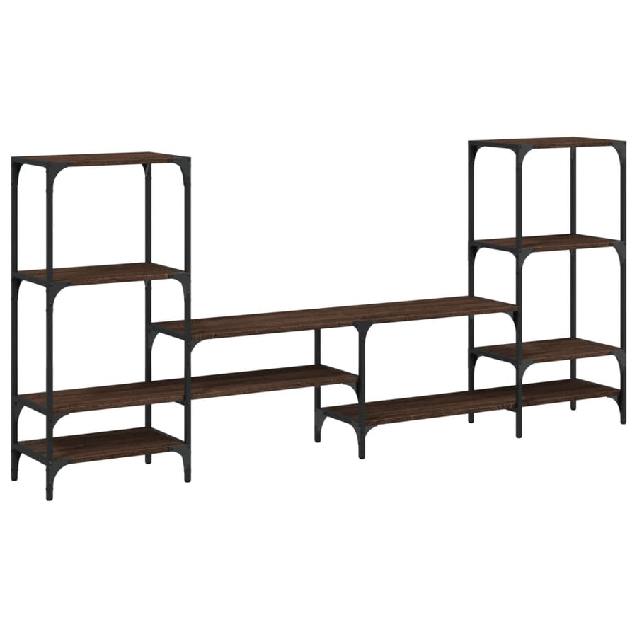 Tv-Meubel 206,5X28,5X95 Cm Bewerkt Hout Bruin Eikenkleurig