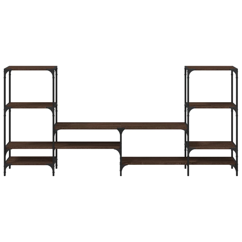 Tv-Meubel 206,5X28,5X95 Cm Bewerkt Hout Bruin Eikenkleurig