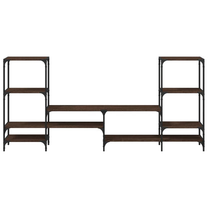 Tv-Meubel 206,5X28,5X95 Cm Bewerkt Hout Bruin Eikenkleurig