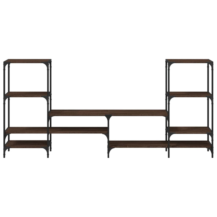 Tv-Meubel 206,5X28,5X95 Cm Bewerkt Hout Bruin Eikenkleurig