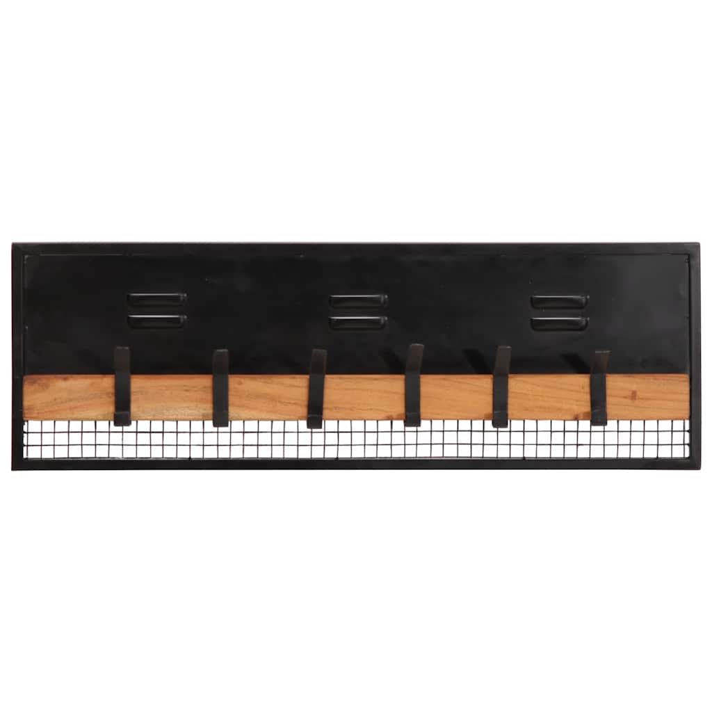Wandkapstok 90x11x30 cm massief mangohout mango