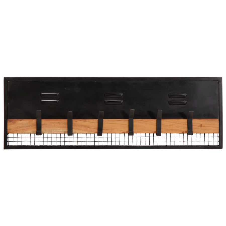 Wandkapstok 90x11x30 cm massief mangohout mango