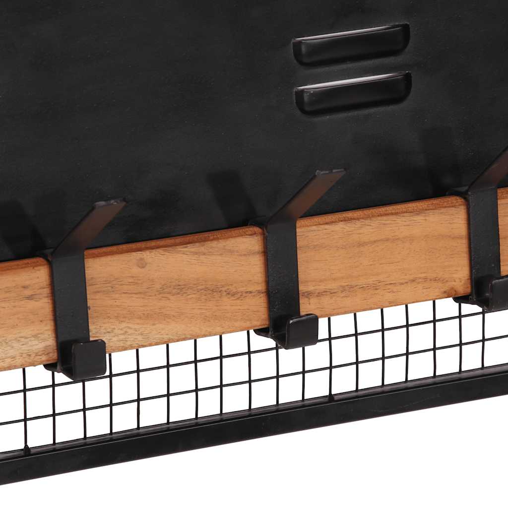Wandkapstok 90x11x30 cm massief mangohout mango