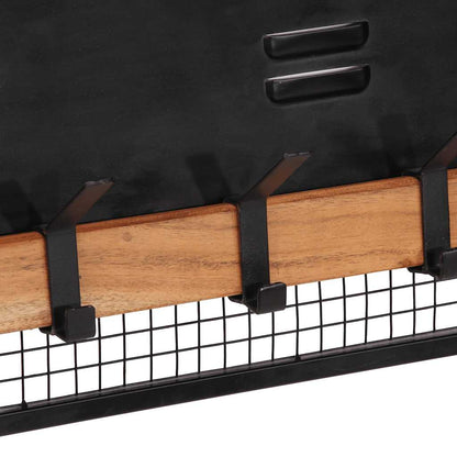 Wandkapstok 90x11x30 cm massief mangohout mango