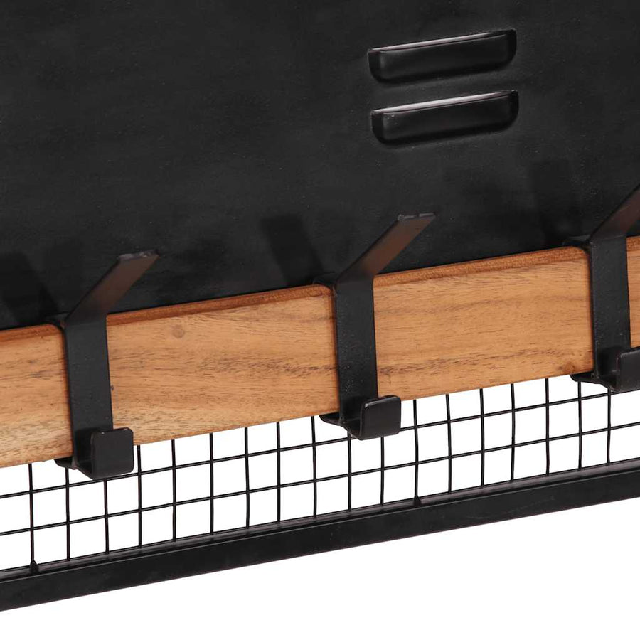 Wandkapstok 90x11x30 cm massief mangohout mango