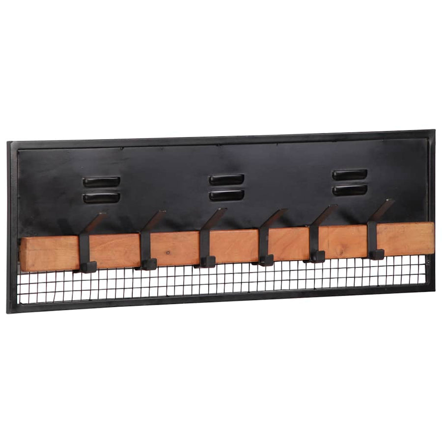 Wandkapstok 90x11x30 cm massief mangohout mango