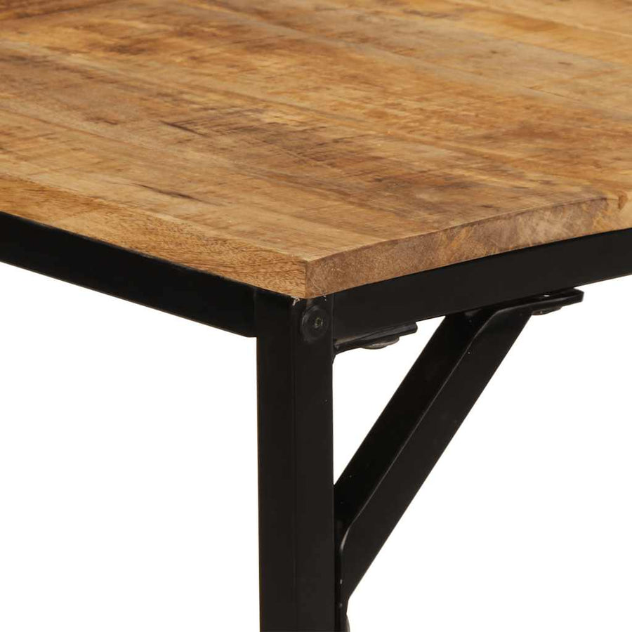 Eettafel 140x70x75 cm massief hout ruw mangohout
