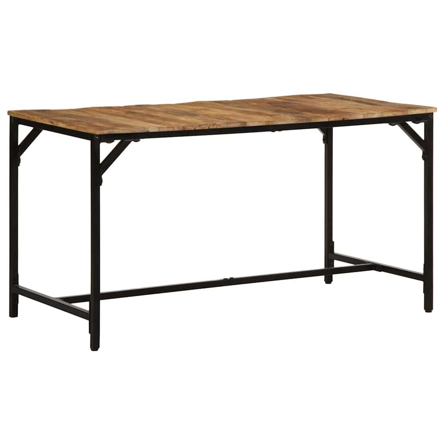 Eettafel 140x70x75 cm massief hout ruw mangohout