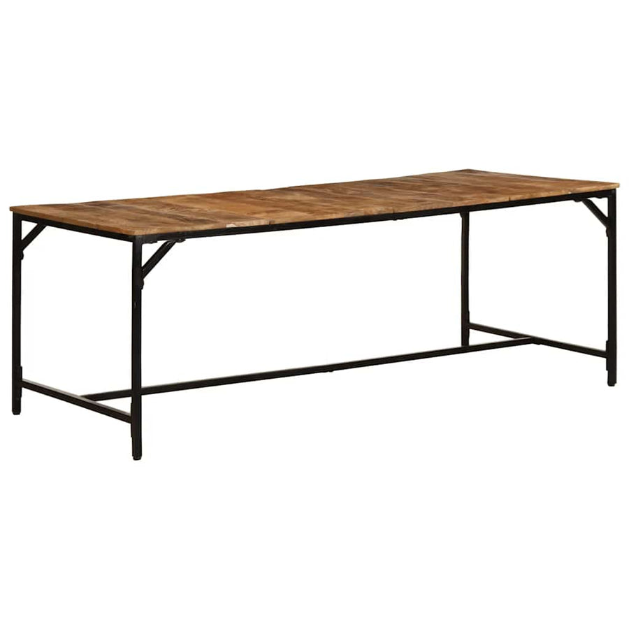 Eettafel 200x100x75 cm massief hout ruw mangohout