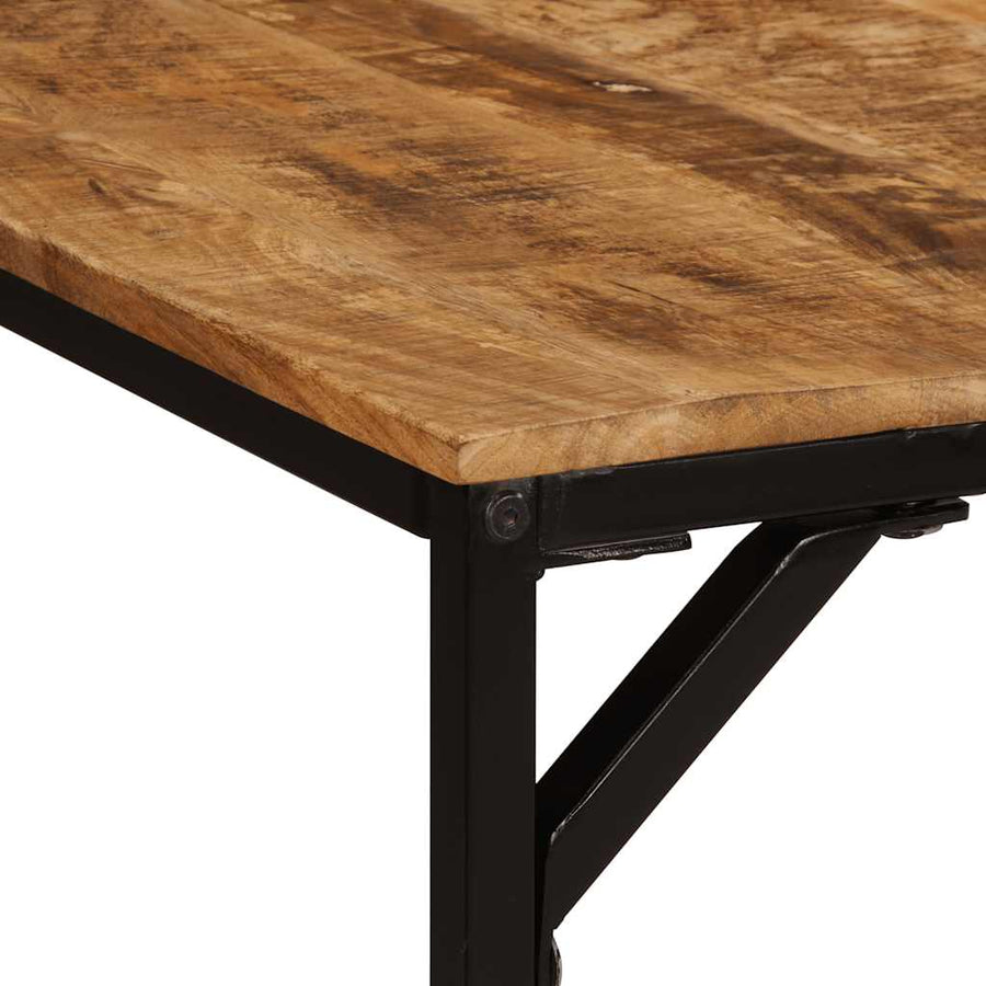Eettafel 200x100x75 cm massief hout ruw mangohout