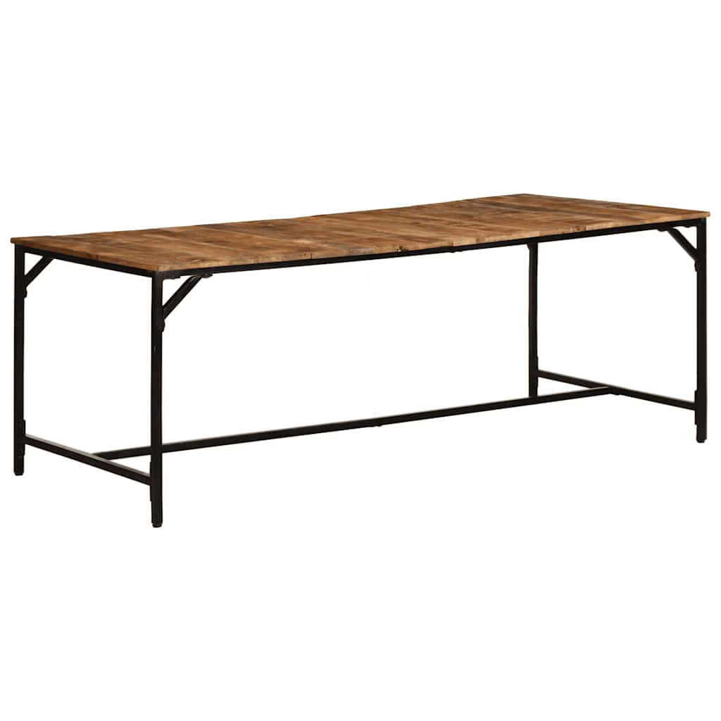 Eettafel 200x100x75 cm massief hout ruw mangohout