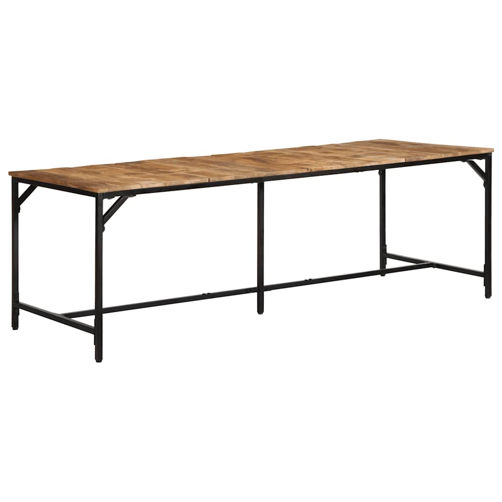 Eettafel 220x90x75 cm massief hout ruw mangohout