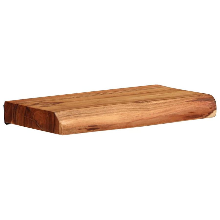Wandschappen 2 st 30x20x3,5 cm massief acaciahout