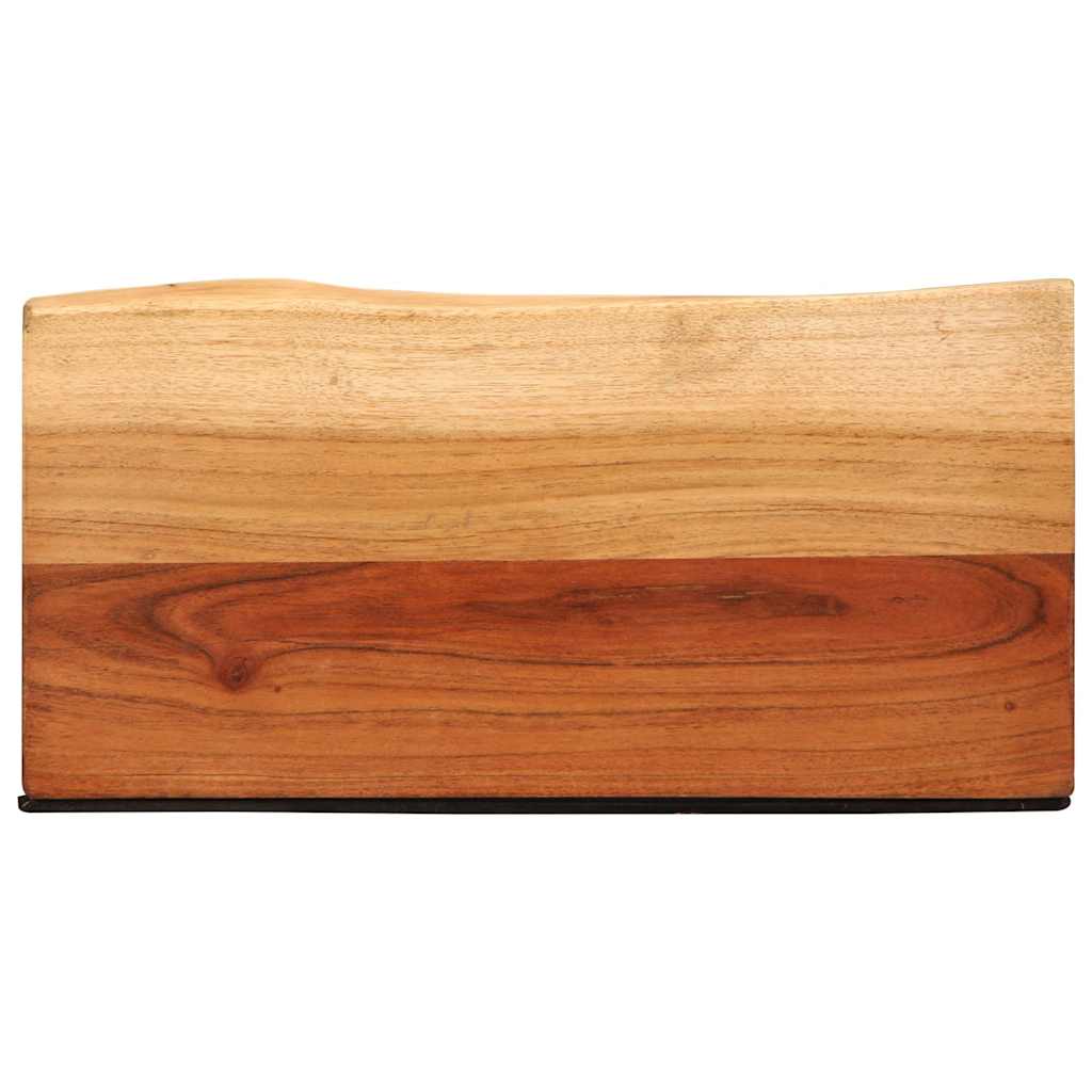 Wandschappen 2 st 40x20x3,5 cm massief acaciahout