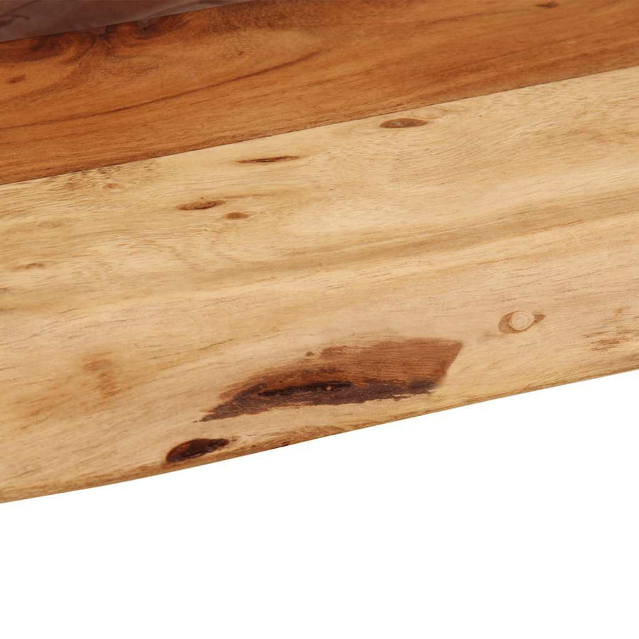 Wandschappen 2 st 40x20x3,5 cm massief acaciahout