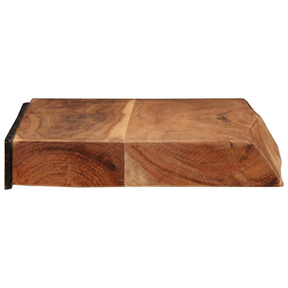 Wandschappen 2 st 60x20x3,5 cm massief acaciahout