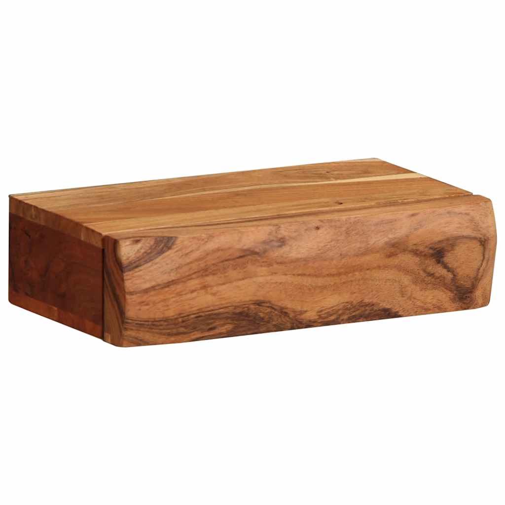 Wandschappen 2 st 30x17x8 cm massief acaciahout