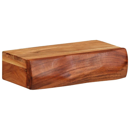 Wandschappen 2 st 30x17x8 cm massief acaciahout