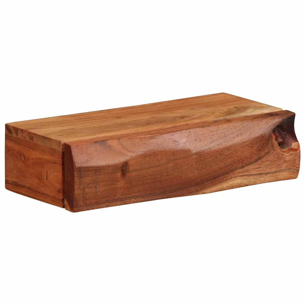 Wandschappen 2 st 30x17x8 cm massief acaciahout