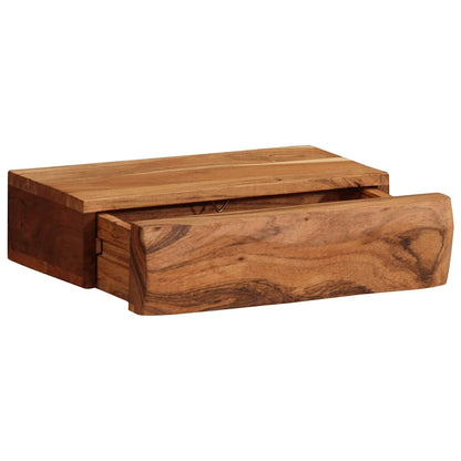 Wandschappen 2 st 30x17x8 cm massief acaciahout