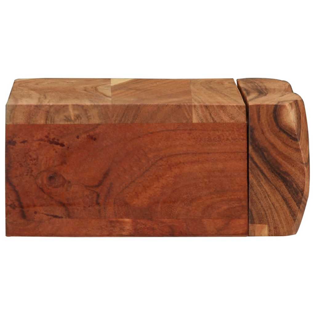 Wandschappen 2 st 30x17x8 cm massief acaciahout