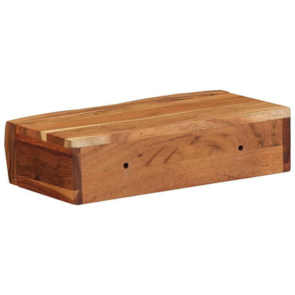 Wandschappen 2 st 30x17x8 cm massief acaciahout