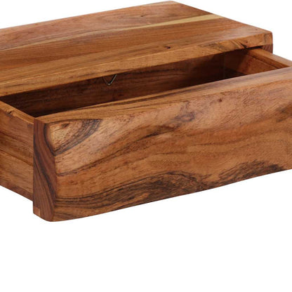 Wandschappen 2 st 30x17x8 cm massief acaciahout